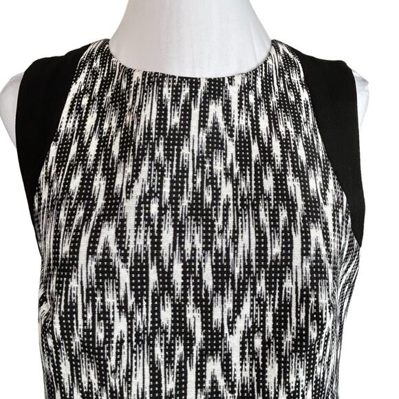 Trina Turk Dress Womens Size 4 Black White Mini Sheath Sleeveless Classic Chic - Picture 6 of 12